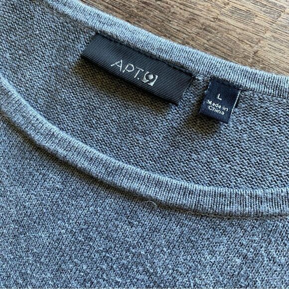 Sweater Dress Black Grey Colorblock Large Office Work Academia Stripe - Picture 2 of 8